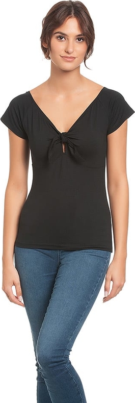 Czarna bluzka Vive Maria z dekoltem w kształcie litery v