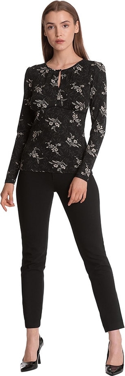 Czarna bluzka Vive Maria z długim rękawem z okrągłym dekoltem w stylu casual