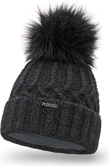 Czarna czapka PaMaMi w stylu casual