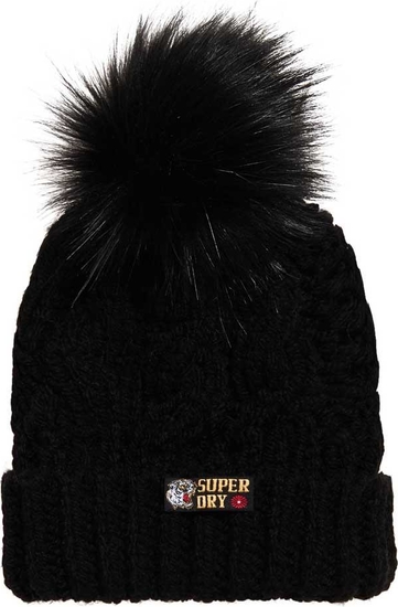 Czarna czapka Superdry