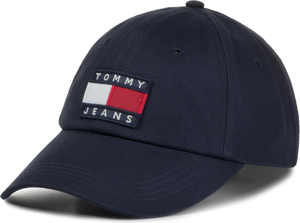 Czarna czapka Tommy Jeans z nadrukiem