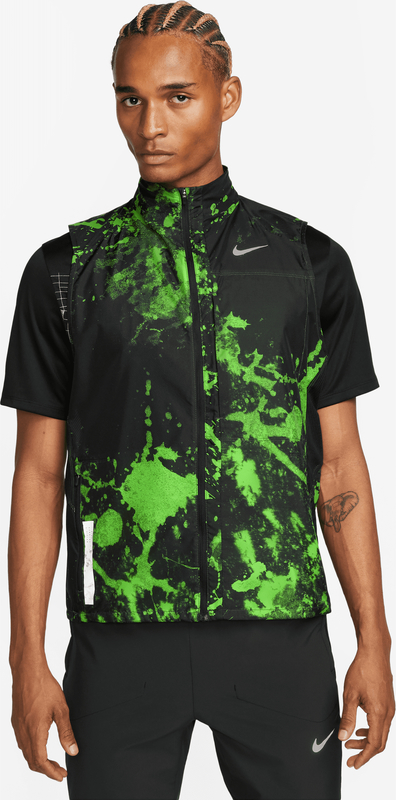 Czarna kamizelka Nike w sportowym stylu z tkaniny