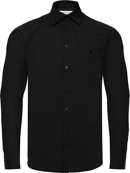 Czarna koszula Bodara z długim rękawem z bawełny w stylu casual