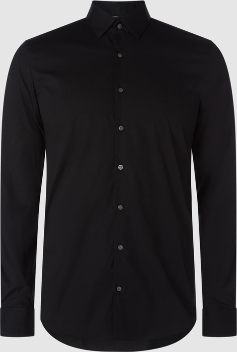 Czarna koszula Calvin Klein w stylu casual z bawełny z długim rękawem