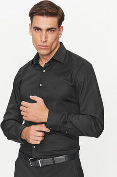 Czarna koszula Calvin Klein z długim rękawem w stylu casual