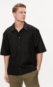 Czarna koszula Calvin Klein z klasycznym kołnierzykiem