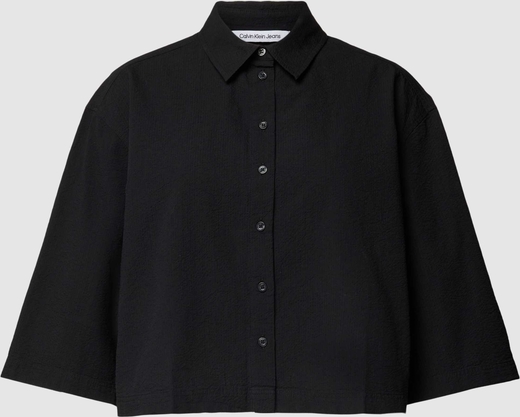 Czarna koszula Calvin Klein z kołnierzykiem