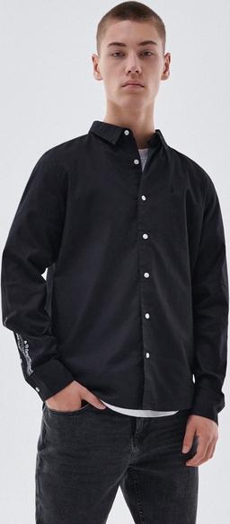 Czarna koszula Cropp w stylu casual z długim rękawem