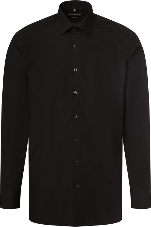 Czarna koszula Finshley & Harding z długim rękawem w stylu casual z bawełny