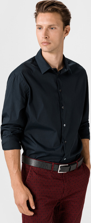 Czarna koszula Giorgio Armani z bawełny z długim rękawem