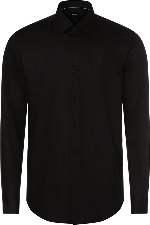 Czarna koszula Hugo Boss z bawełny z klasycznym kołnierzykiem