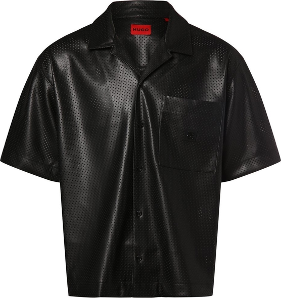 Czarna koszula Hugo Boss z klasycznym kołnierzykiem w stylu casual