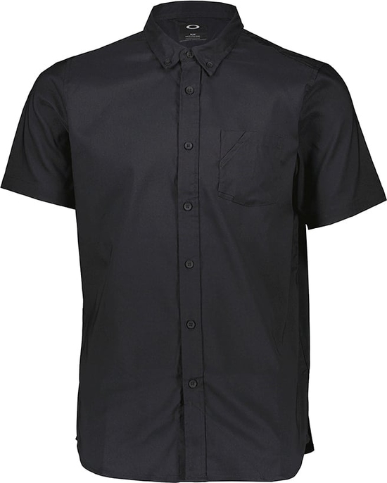 Czarna koszula Oakley w stylu casual z krótkim rękawem z kołnierzykiem button down