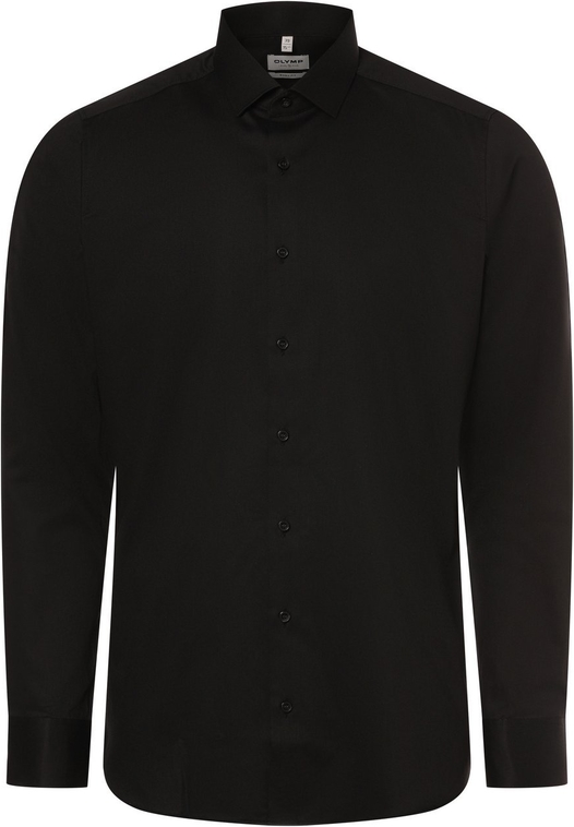 Czarna koszula Olymp Level Five w stylu casual z długim rękawem z bawełny