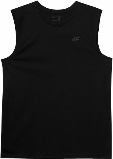 Czarna koszulka 4F z bawełny z krótkim rękawem