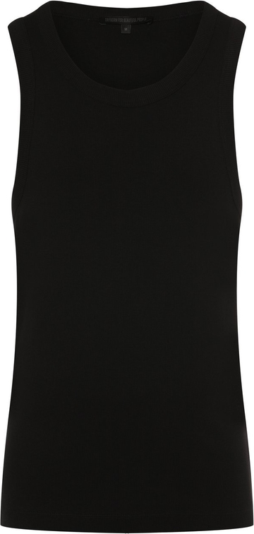 Czarna koszulka Drykorn z krótkim rękawem w stylu casual z bawełny