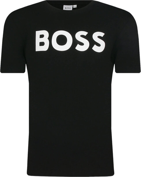 Czarna koszulka dziecięca BOSS Kidswear