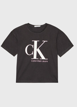 Czarna koszulka dziecięca Calvin Klein