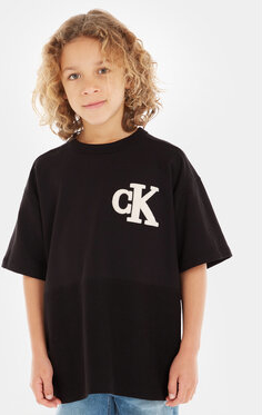 Czarna koszulka dziecięca Calvin Klein dla chłopców