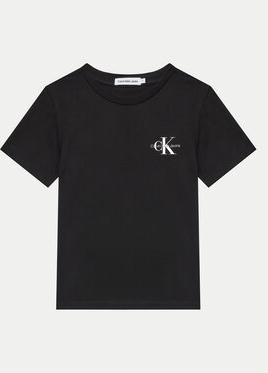 Czarna koszulka dziecięca Calvin Klein dla chłopców z jeansu