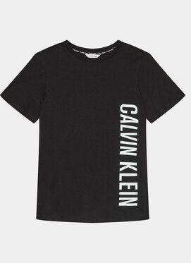 Czarna koszulka dziecięca Calvin Klein dla chłopców z krótkim rękawem