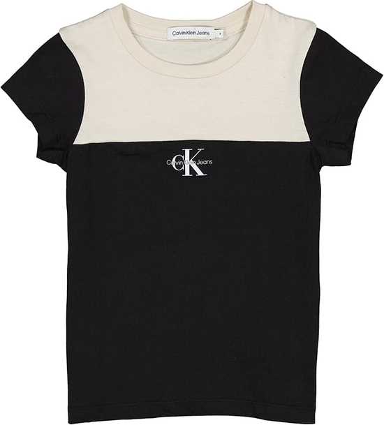 Czarna koszulka dziecięca Calvin Klein z bawełny