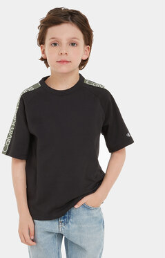 Czarna koszulka dziecięca Calvin Klein z jeansu