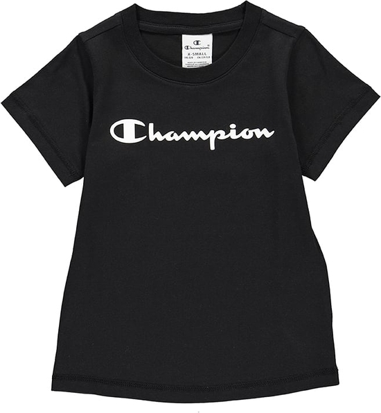 Czarna koszulka dziecięca Champion z krótkim rękawem
