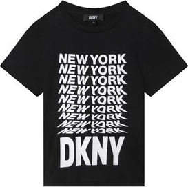 Czarna koszulka dziecięca DKNY dla chłopców