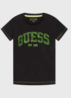 Czarna koszulka dziecięca Guess dla chłopców