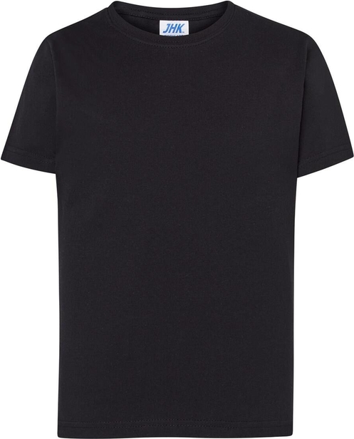 Czarna koszulka dziecięca JK Collection z bawełny dla chłopców z krótkim rękawem