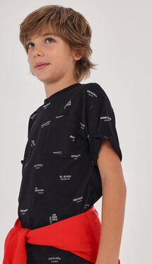 Czarna koszulka dziecięca Mayoral dla chłopców