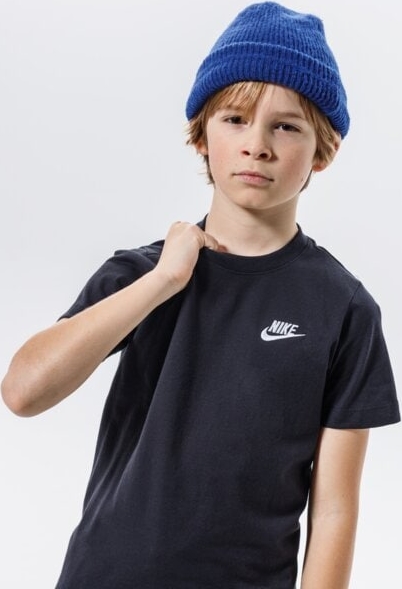 Czarna koszulka dziecięca Nike dla chłopców z krótkim rękawem