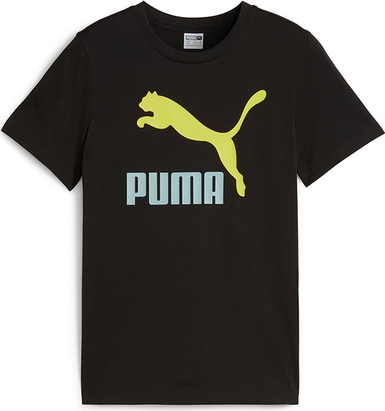 Czarna koszulka dziecięca Puma z bawełny