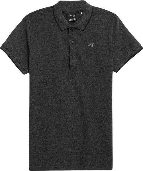 Czarna koszulka polo 4F z krótkim rękawem