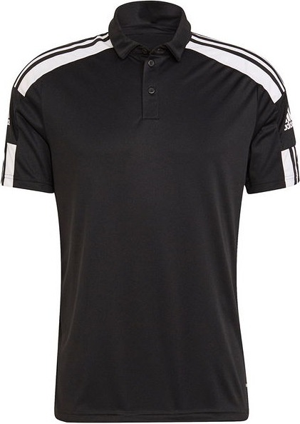 Czarna koszulka polo Adidas z krótkim rękawem