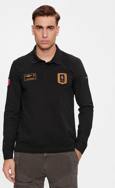 Czarna koszulka polo Aeronautica Militare