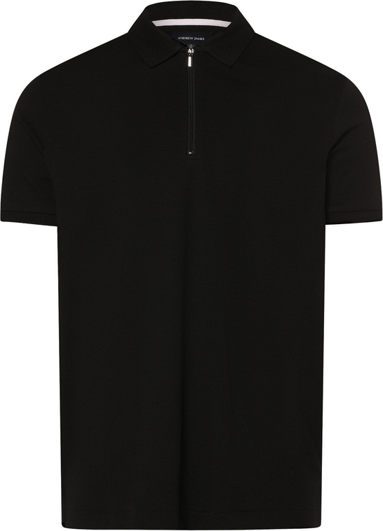 Czarna koszulka polo Andrew James w stylu casual