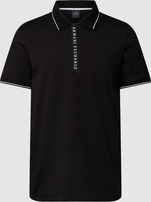 Czarna koszulka polo Armani Exchange