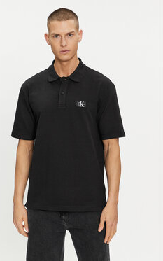 Czarna koszulka polo Calvin Klein w stylu casual