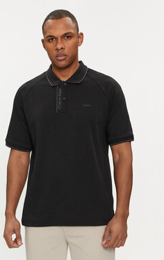 Czarna koszulka polo Calvin Klein w stylu casual
