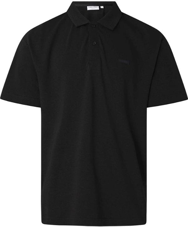 Czarna koszulka polo Calvin Klein z dzianiny w stylu casual