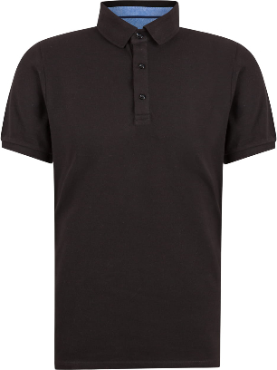 Czarna koszulka polo Di Selentino z krótkim rękawem z bawełny
