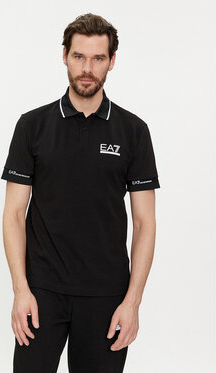Czarna koszulka polo Emporio Armani w stylu casual