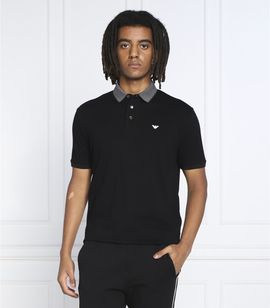 Czarna koszulka polo Emporio Armani w stylu casual