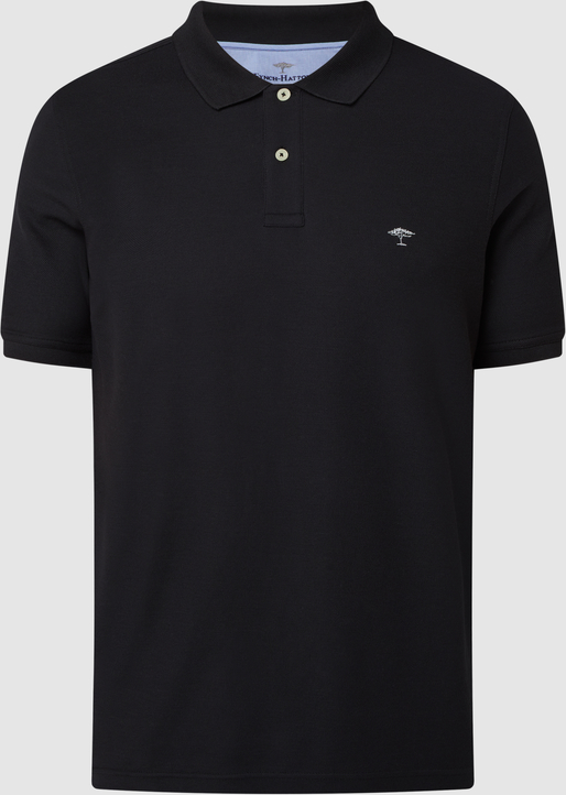 Czarna koszulka polo Fynch Hatton z bawełny w stylu casual