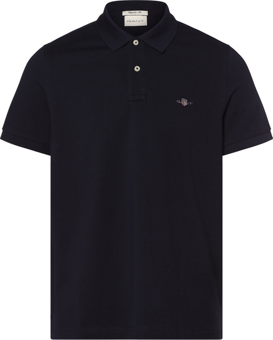 Czarna koszulka polo Gant w stylu casual