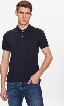 Czarna koszulka polo Geox w stylu casual z krótkim rękawem