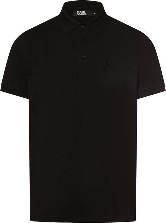 Czarna koszulka polo Karl Lagerfeld z bawełny