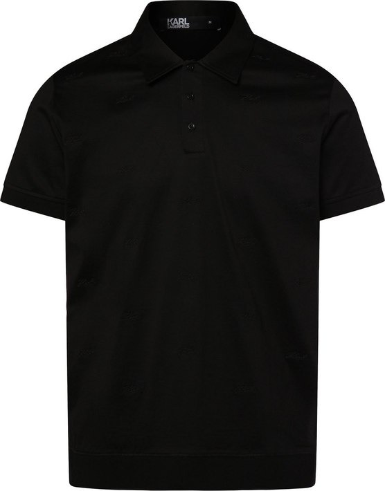 Czarna koszulka polo Karl Lagerfeld z bawełny w stylu casual